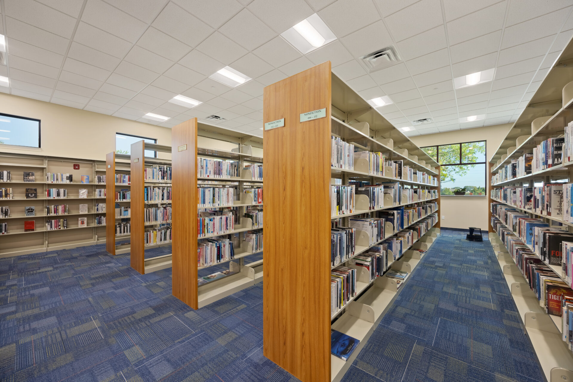library shelves