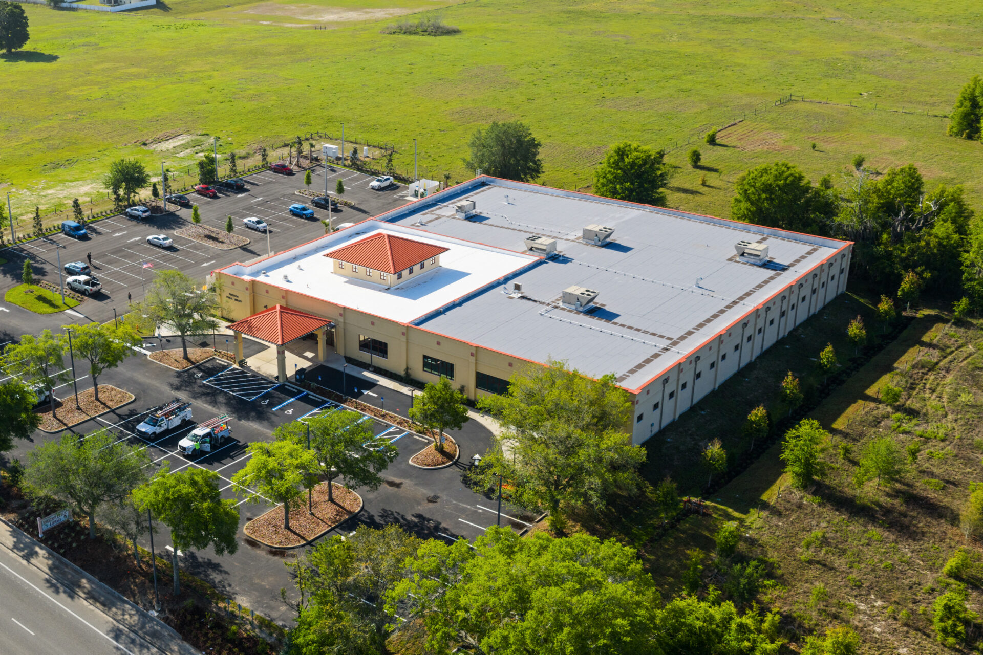 aerial of library