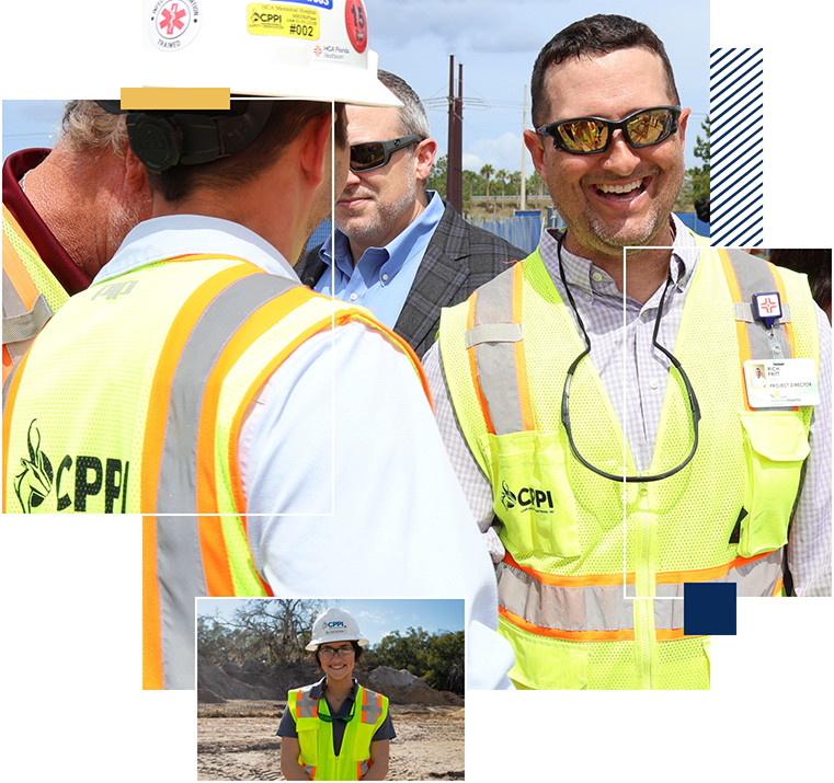 collage photo of workers