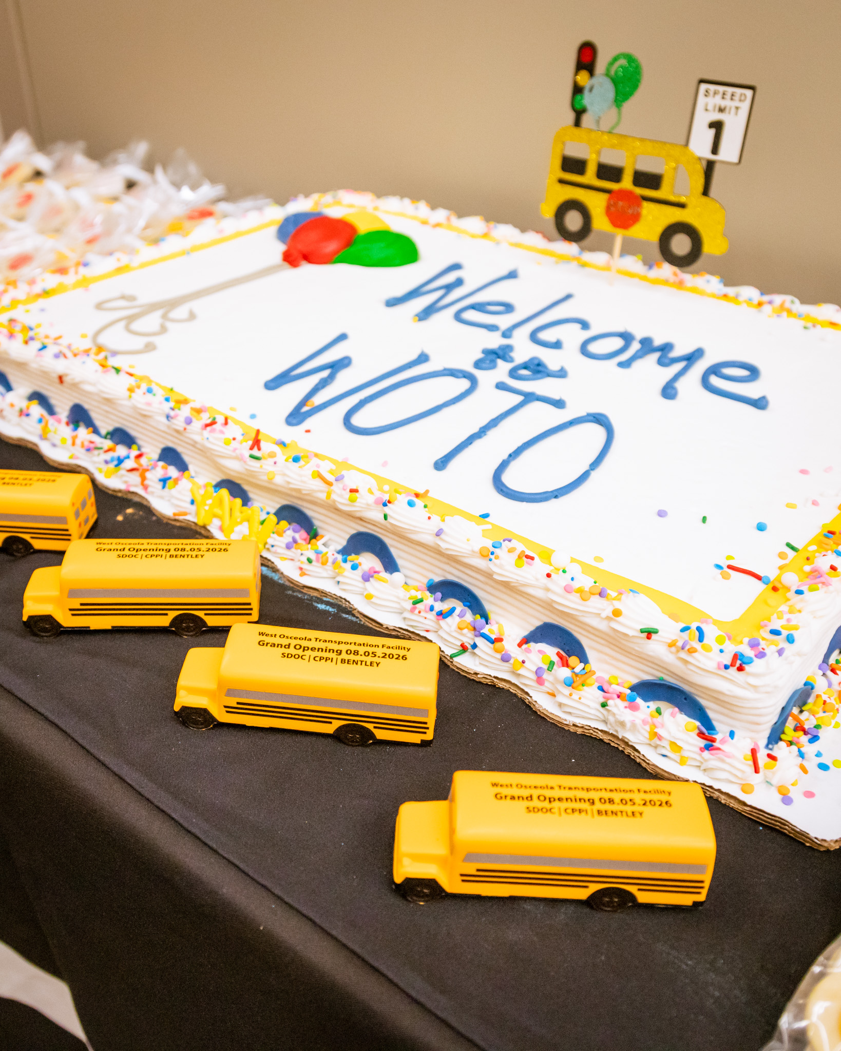 Cake at the SDOC Transportation West ribbon cutting